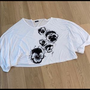 Lauren Moshi Oversized Off-the shoulder top